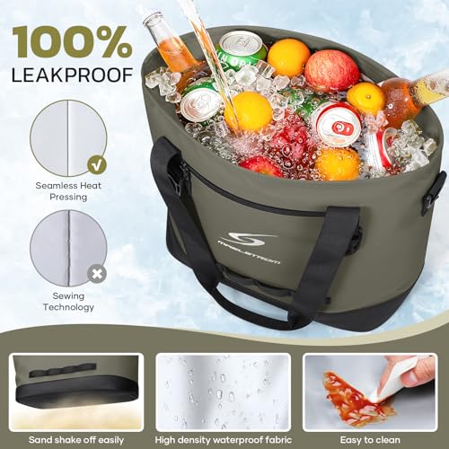 Image of Maelstrom 30 Can Insulated Cooler Bag, Leakproof Soft Ice Chest | Tote Style,16h Cold, Lightweight,Collapsible,Peva Liner,Waterproof,Gear Loop,Multi-Pockets,For Shopping,Beach,Picnic