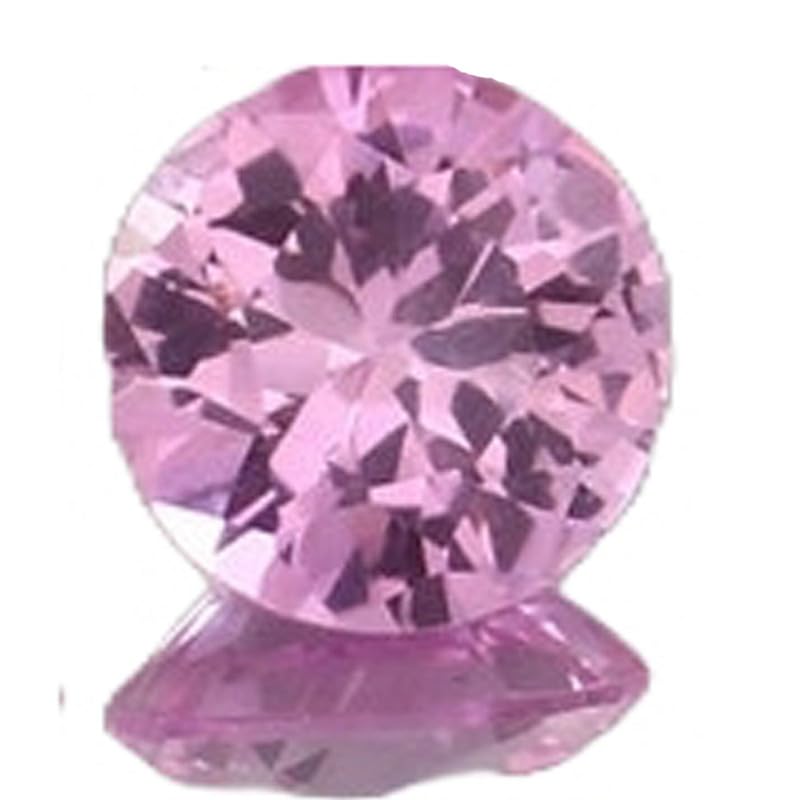 Saphir rose naturel de 7mm rond brillant pour bague haut de gamme