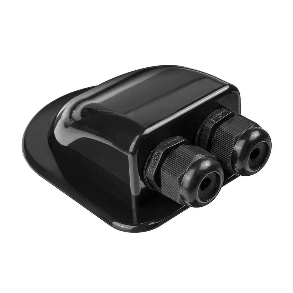 Car Junction Box Roof Wire Entry Solar Cable Motorhome Entry Gland Box RV Camper Accessory Anti-Ultraviolet(Nero,2)