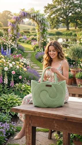 Image of Handbag for Women | Handmade Natural Cane & Dry Grass Tote Bag | Stylish Shoulder Bag for Women | Ladies Purse for Office, Travel & Daily Use | Gift for Women