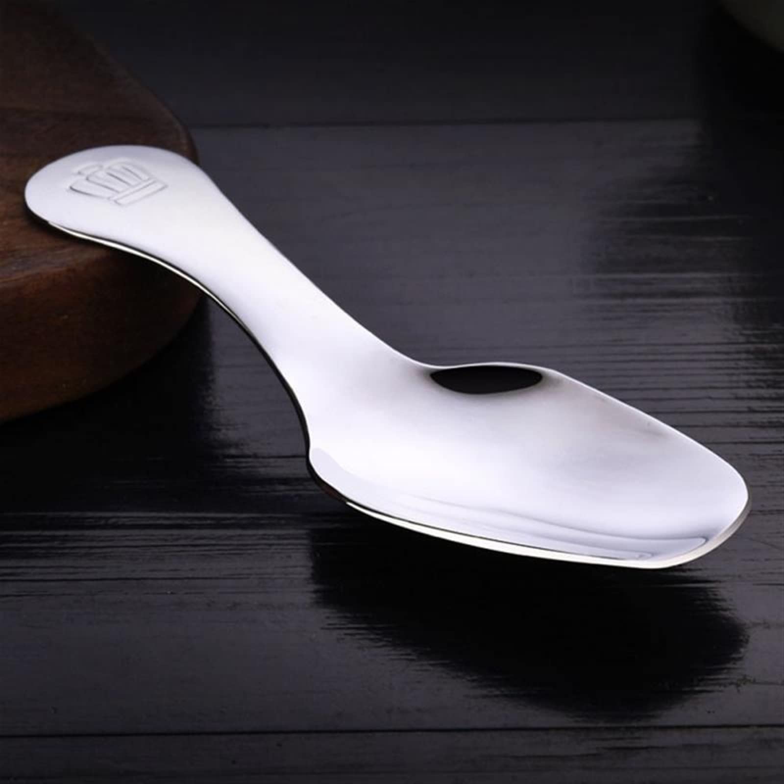 JINGYAN Cucchiaini da caffè Stainless Steel Coffee Rice Spoons Short Handle Teaspoons Dessert Cake Bean Tea Kitchen Tool Gadget Tableware