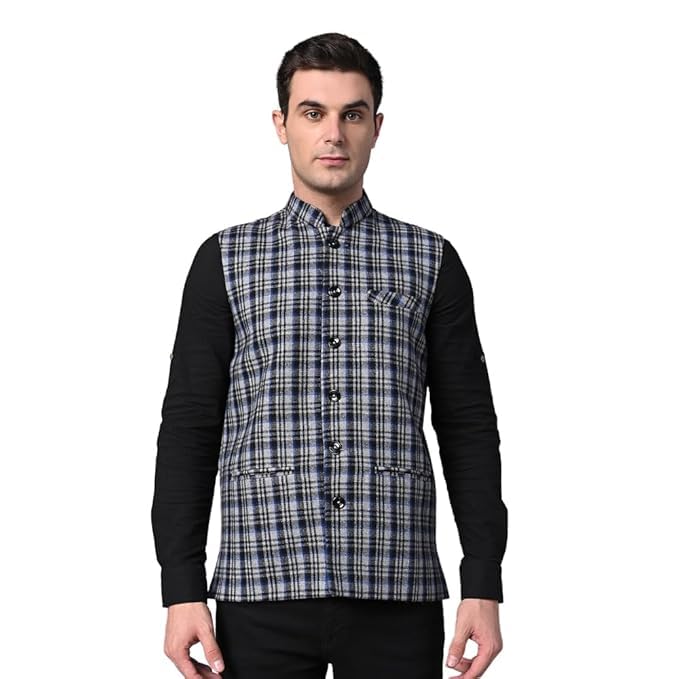 Image of DEIFIC Men's Export-Quality Indian Traditional Nehru Jacket /Waistcoat