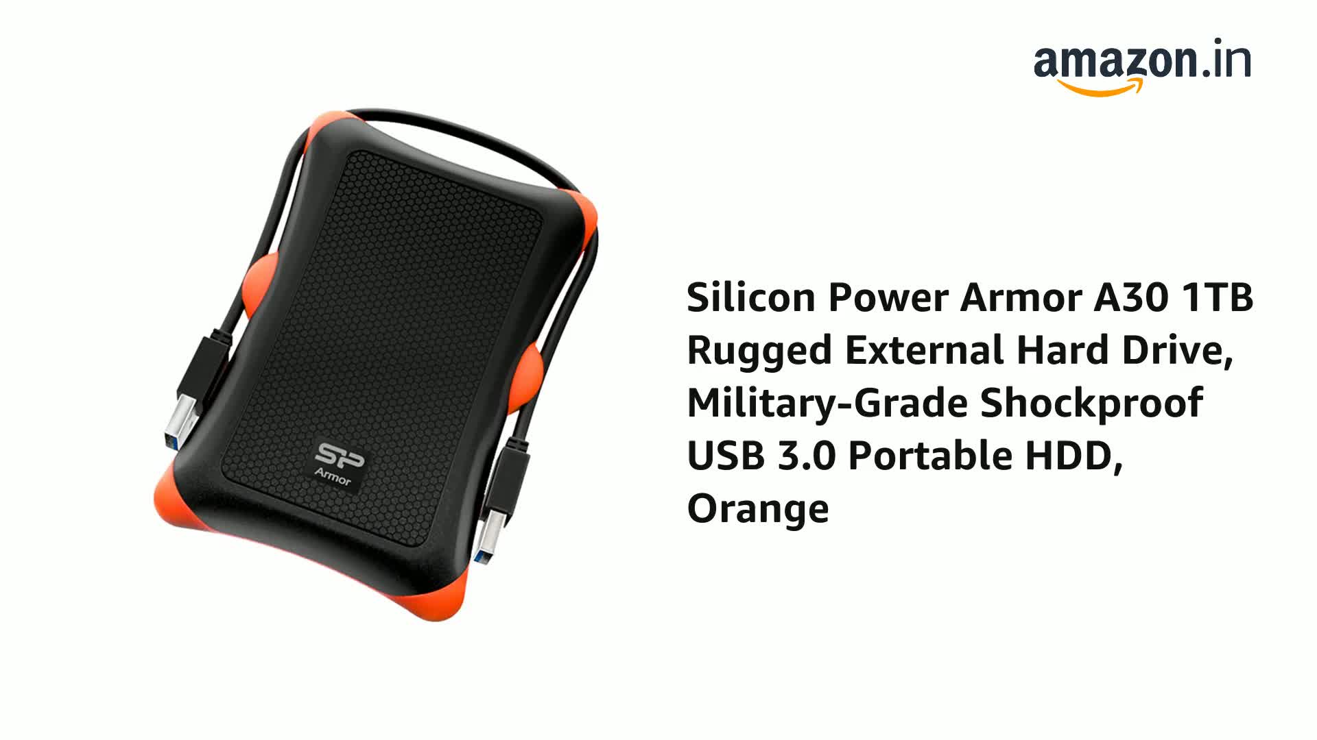 Armor A30 2.5インチ Portable HDD 1TB Amazon.com: Silicon Power 1TB Rugged Armor A30 Military