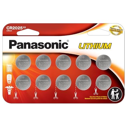Panasonic CR2025 3.0 Volt Long Lasting Lithium Coin Cell Batteries in Child Resistant, Standards Based Packaging, 10 Pack