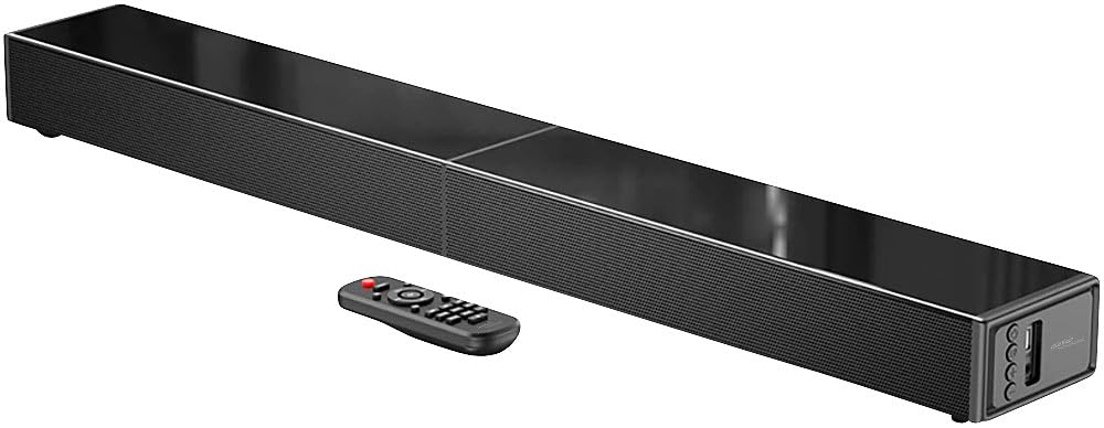 auvisio Soundbox: 2.1-Soundbar mit integriertem Subwoofer, 180 W, Bluetooth 5, HDMI, AUX (Soundbar für Fernseher, für TV, PC)