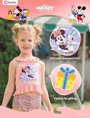 Image of Disney Elsa Princess Toddler Girls Two Piece Tankini Top and Bow Tie Bikini Bottom Beach Swimsuit Set