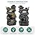 Autodaya 31.5" H Multi-Tier Rock Outdoor Water Fountain with LED Lights and Pump, Garden Fountain Waterfall for Patio, Porch, or Yard