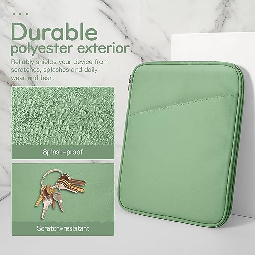 Image of Dadanism 9-11 inch Tablet Sleeve Bag Carrying Case for iPad (A16) 11th Gen 11 inch, iPad 10th Gen 10.9 inch Air 5 /4, iPad Air M4 /Pro 11 inch, iPad 9 /8 /7th, Galaxy Tab A11+ Plus 11 inch, Remarkable 2 10.3 inch, Dark Green