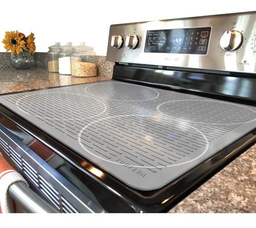 Stove Top Cover for Electric Stove - Silicone Stove Mat for Glass Top, Glass Cooktop Protector, XL Dish Drying Mats For Kitchen,Oven Covers for Electric Stove (Hyaline,30 x 21)