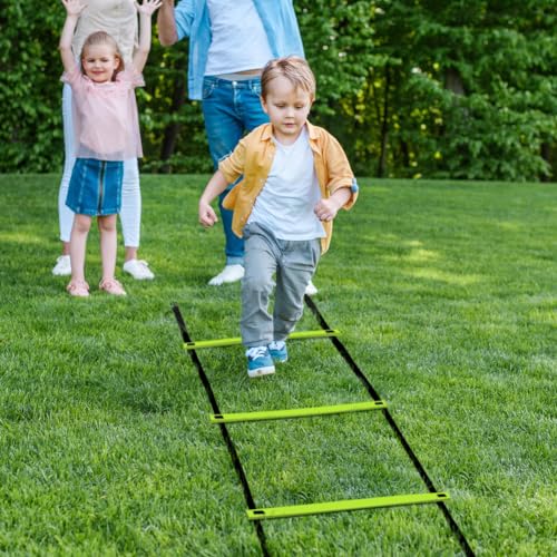 GHB Pro Agility Ladder Agility Training Ladder Speed 12 Rung 20ft with Carrying Bag - Thumbnail 6