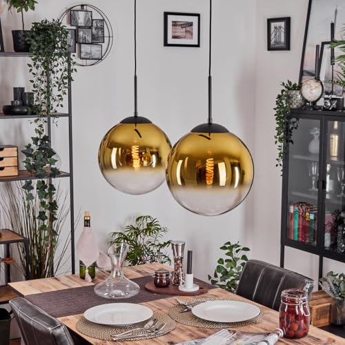 Lustre suspendu noir et doré Gastor hofstein au design vintage raffiné