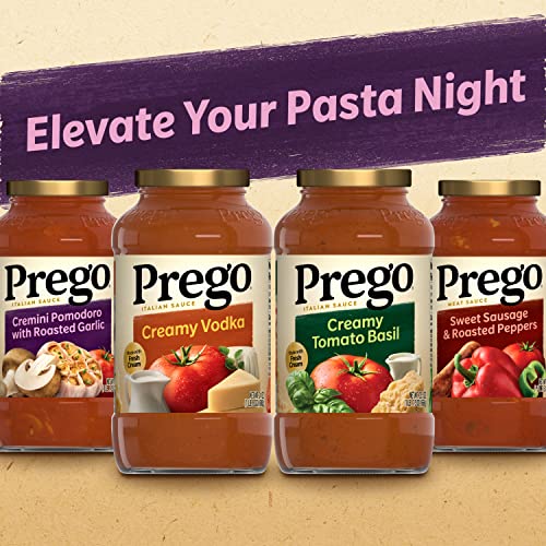 Image of Prego Cremini Pomodoro With Roasted Garlic Pasta Sauce, 23.5 OZ Jar (Pack of 12)