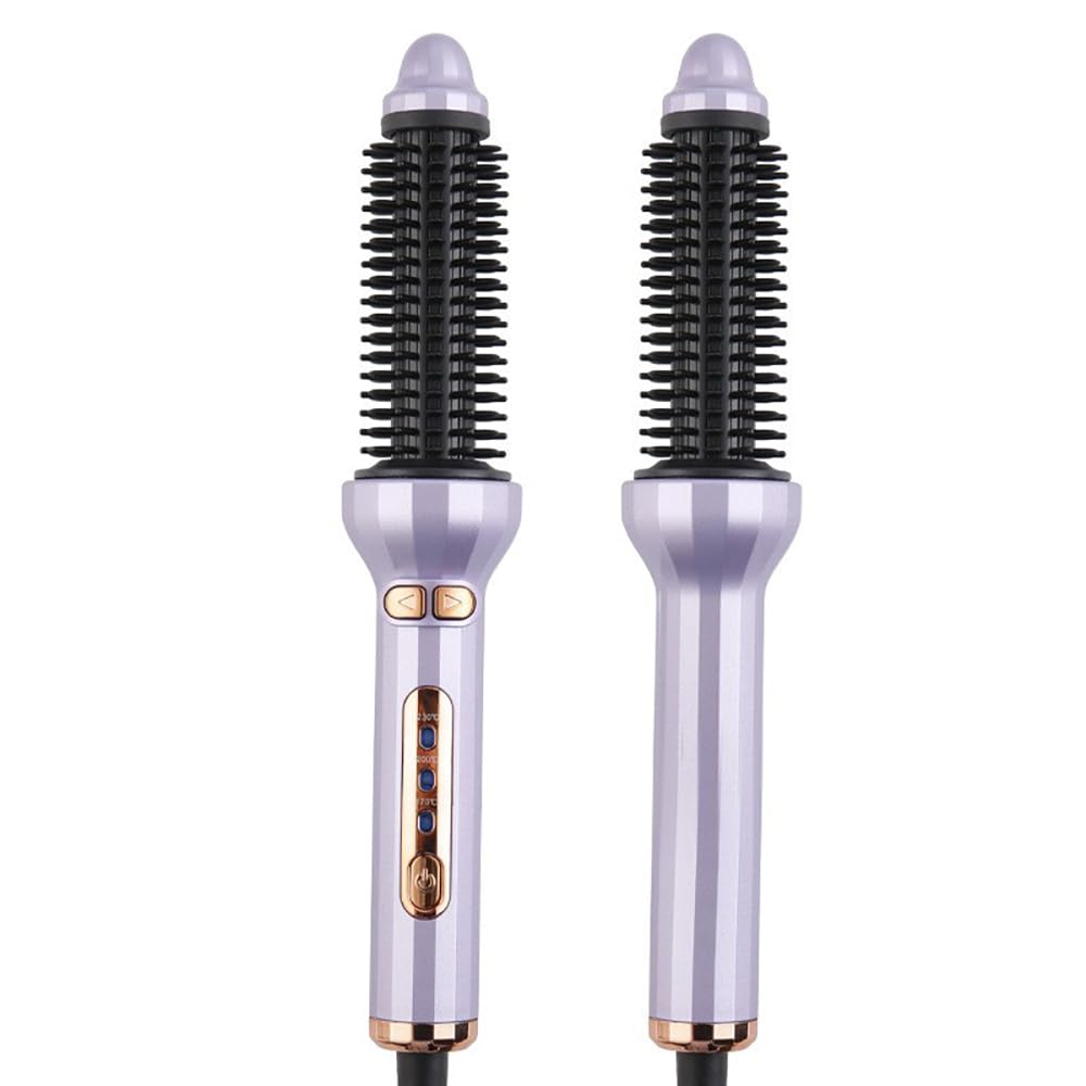 Automatic Curling Rod Hair Comb, Large Wave, Anti-Scald Design, PTC Heating Technology, Rotating Curling Iron (Purple)