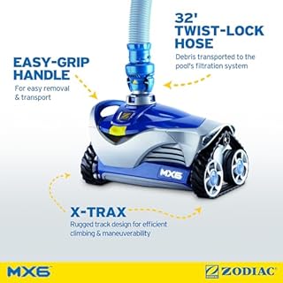 Zodiac MX6 In-Ground Suction Side Pool Cleaner, Blue/Gray
