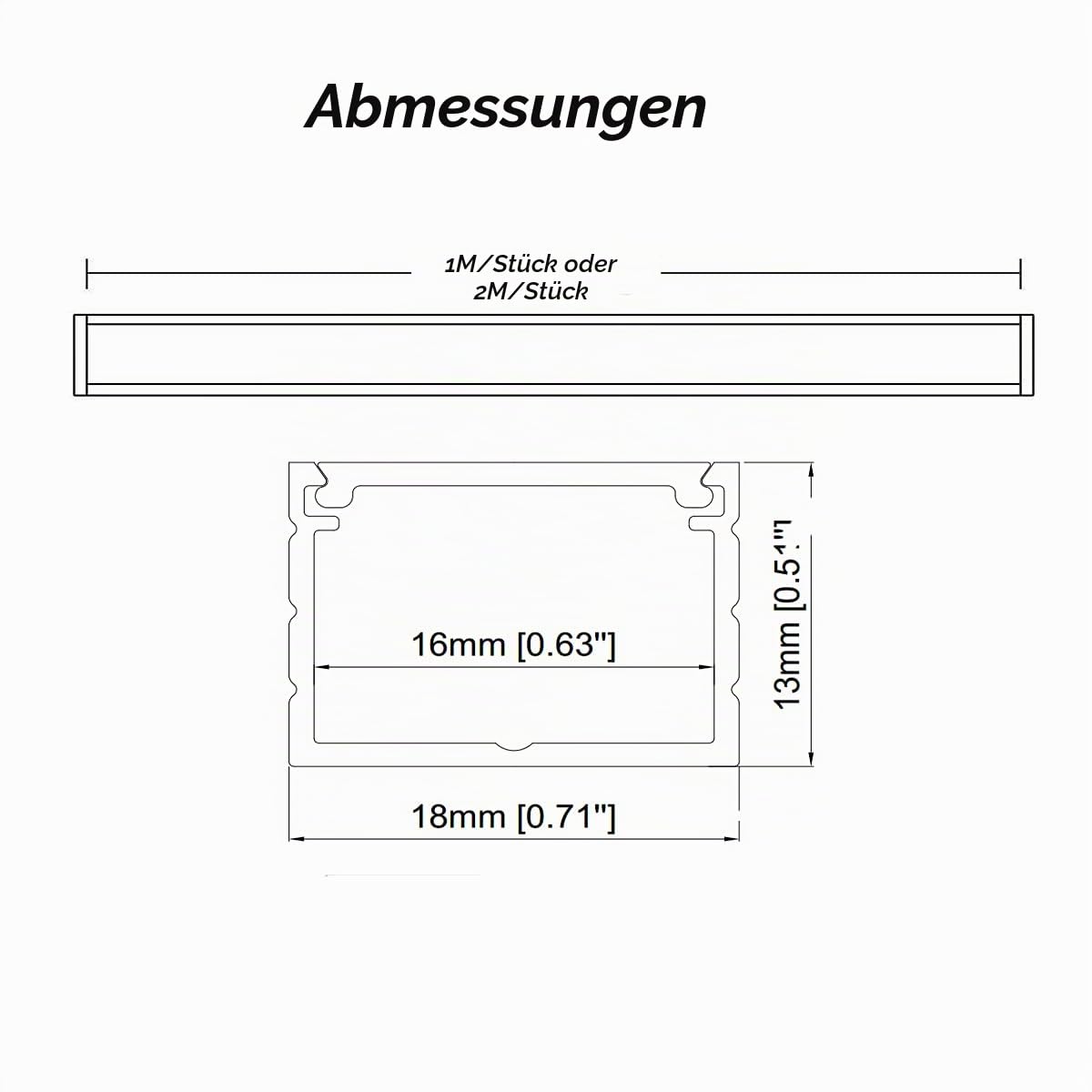 Besseto LED Profil 10 x 1m, U Form Streifen Licht Diffusor Profil Kanal mit milchiger Abdeckung,Endkappen und Montagehalterung,Aluprofil LED Streifen