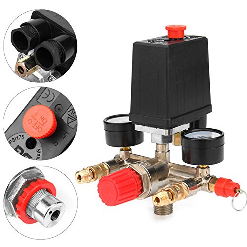 90-120 Psi sprężarka powietrza EsportsMJJ zawór regulacyjny rozdzielacz regulator Gauge