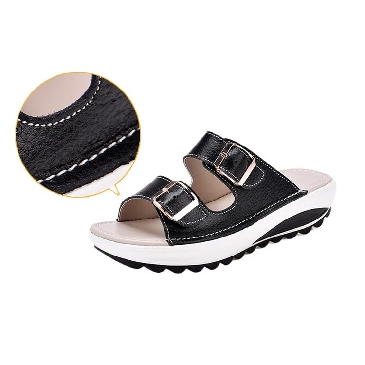 Sandals Buckle Sandals Casual Women S Slippers Thick Soled Sponge Cake and Student Beach Shoes3