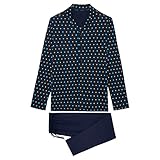 HOM Herren Pyjama Mougins - Navy Print - Größe XXL