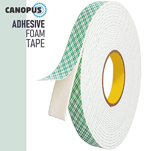 Image of CANOPUS Double Sided Foam Tape for Craft and Card Making Projects, Heavy Duty Adhesive Mounting Tape 4016 (1in x 36yd)