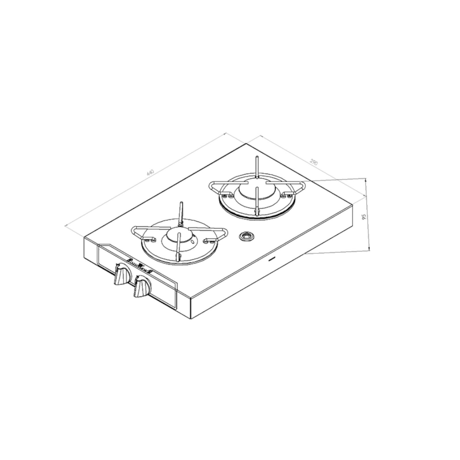 Carbest Hornillo de gas para camping con 2 fuegos, construcción de hornillo de camping de 30 mbar, seguridad