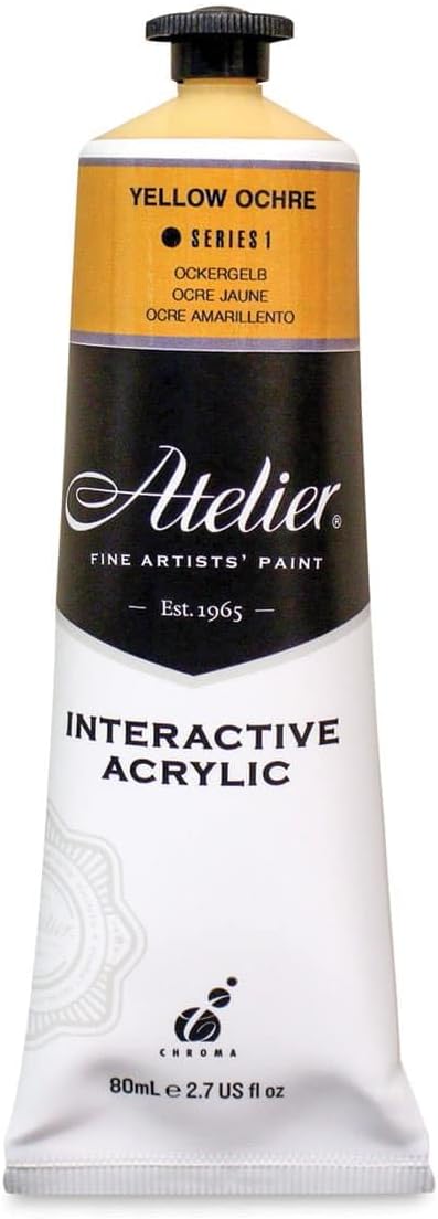 Interactive Acrylic Paint Yellow Ochre 80ml Tube