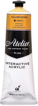 Chroma Atelier Interactive Acrylic - 80 ml Tube - Yellow Ochre
