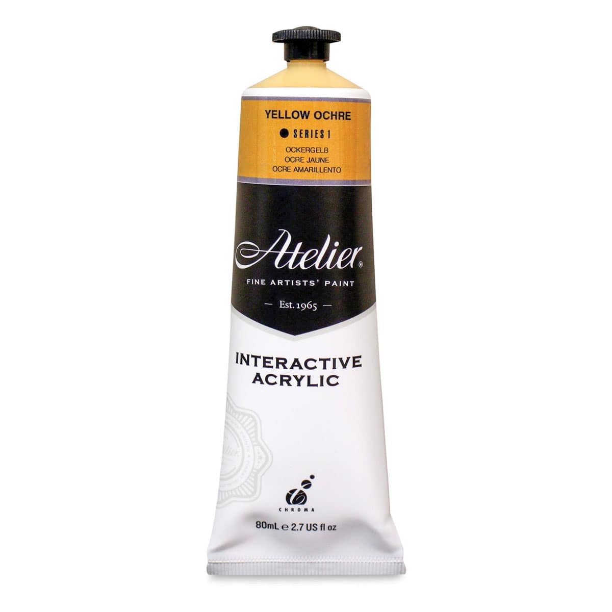 Interactive Acrylic Paint Yellow Ochre 80ml Tube