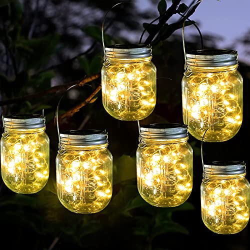 Lámparas Solares para Exterior - XRR Juego de 6 20 LED Luz Solar Jardín, Impermeable Solar...