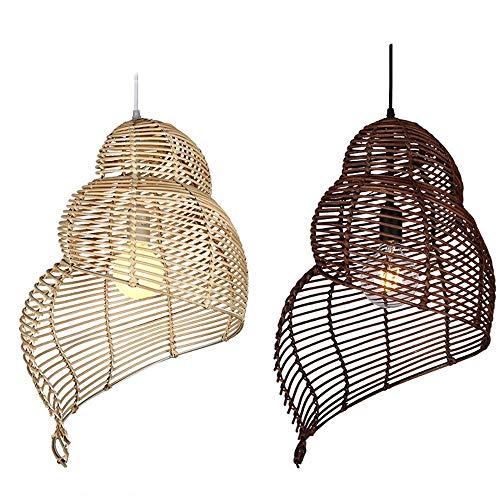 Lustre bamboo tropicale orientable suspension spirale DIY - 2