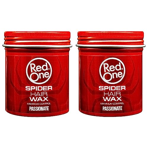 Redone SPIDER Hair Wax Red (2x 100ml) | Faser wachs | Haarwachs Starker und flexibler Halt | mit Vitaminen und Mineralstoffen angereichert | Styling Paste (PASSIONATE)