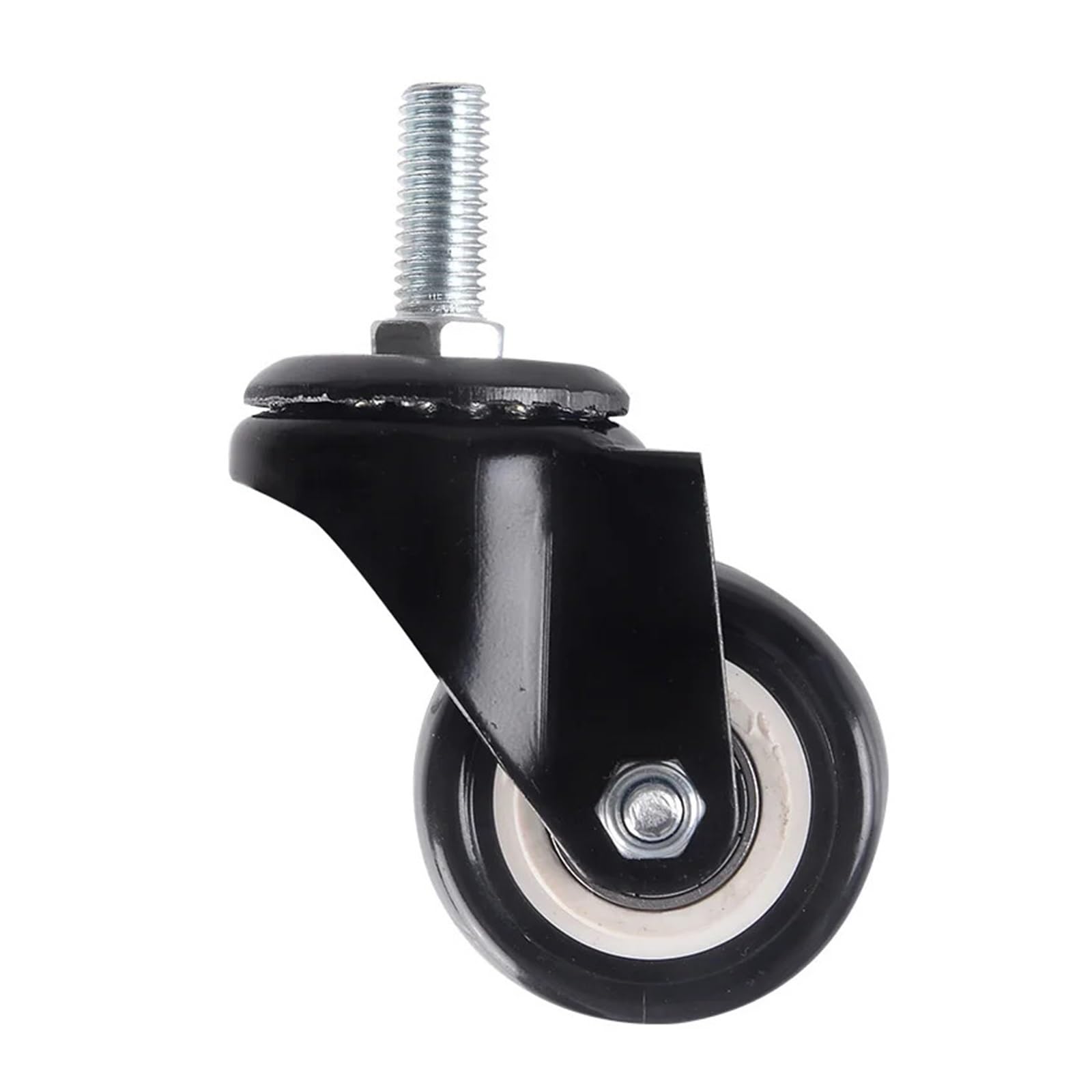Roulette pivotante M8 double roulement pour meuble silencieux