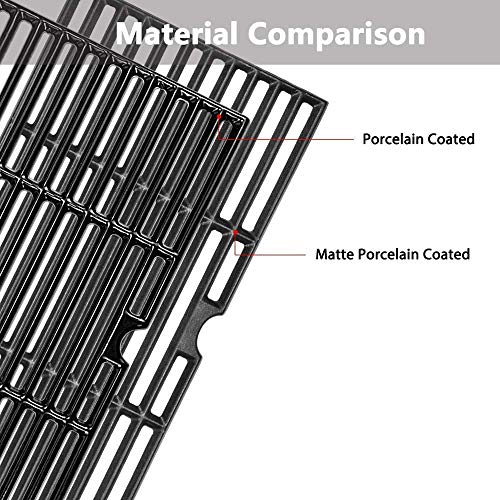 Bbqmall 16 7/8" Porcelain Enameled Cast Iron Grill Cooking Grates For Charbroil 463440109, 463432215, 463436213, 463436215, 463420508, 463420509 463420511 463461613 Gas Grills Grates Replacement Parts #TOP3