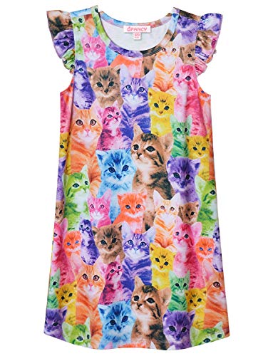 Image of QPANCY Nightgown for Girls Princess Nightdress Cotton Sleepwear Pajamas Dress