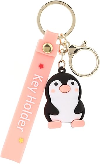 Penguin Keychain Pink Penguin Keychains for Women Wallet Purses Bags Car Keys