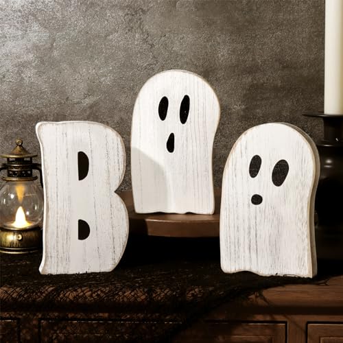 Treory Halloween Table Decorations Indoor: 3pcs Farmhouse Halloween...