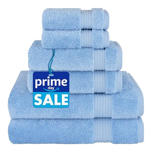 Cotton Paradise 6 Piece Towel Set 100% Cotton Soft Absorbent Turkish Towels for...