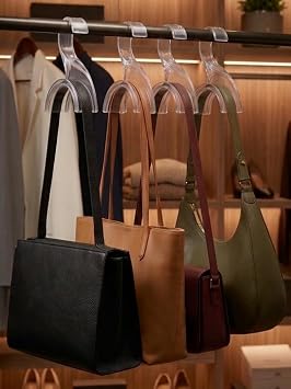 Çanta Askısı Dolap İçi Düzenleyici Organizer – Şeffaf Çoklu Çanta Askılık Aparatı (6 Adet)