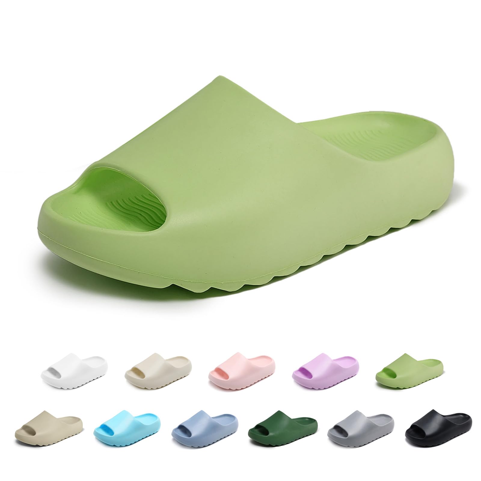 Kids Cloud Slides Slippers For Girls Boys,Pillow House Slippers Non-Slip Super Soft Quick Drying Shower Cushioned Slides Bathroom Thick Sole Sandals Indoor Outdoor Slippers