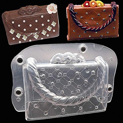 3D Lady Bag Plastic Chocolate Mould DIY Handmade Cake Chocolate Mold Polycarbonate Bag Candy Cake...