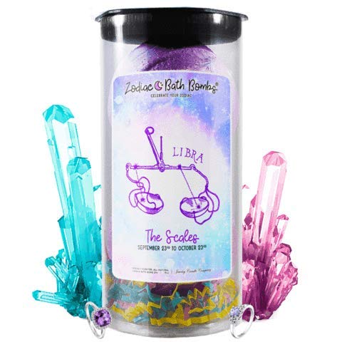 2 Pack Twin Libra Jewelry Zodiac Bath Bombs | Treasure Surprise Prize Jewel Valued at $15 - $7,500 Inside | Choose From 30+ Scents | Cafe Latte | Surprise Me!