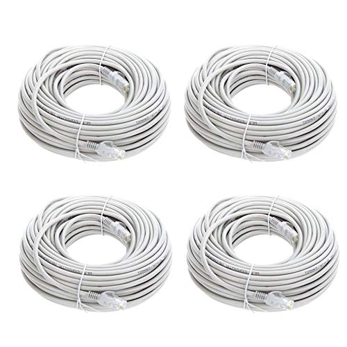 Tech Deals 🔥 Lknewtrend (4) 100FT Feet Cat6 Ethernet Patch Cable - UTP 550Mhz RJ45 Network Internet Wire Cord for Computer, PoE Camera, Router, Modem, Switch (4 Pack, 100 FT) New Arrivals Lknewtrend (4) 100FT Feet Cat6 Ethernet Patch Cable - UTP 550Mhz RJ45 Network Internet Wire Cord for Computer, PoE Camera, Router, Modem, Switch (4 Pack, 100 FT)