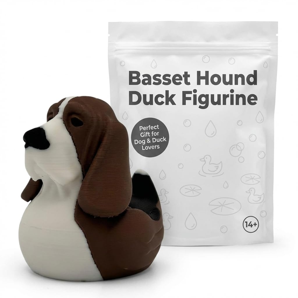 Amazon.com: Basset Hound Duck Figurine Striking Dog-Themed Rubber