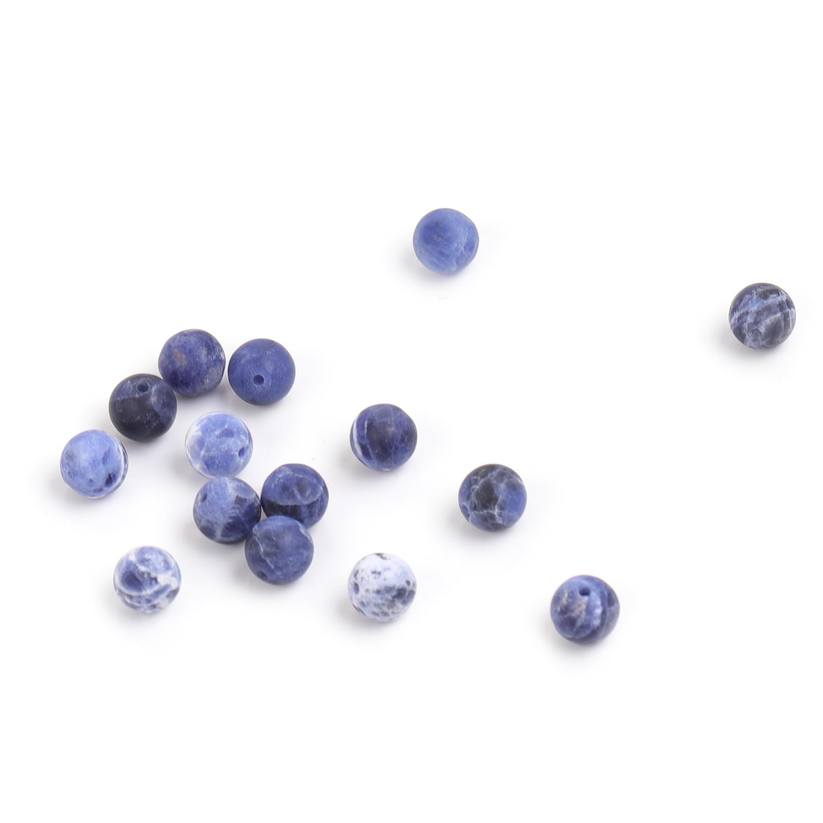 SHGbeads 6mm Frost Matte Blue Sodalite Semi Precious Gemstone Round Loose Beads for Jewellery Making DIY Handmade Craft Supplies 15"