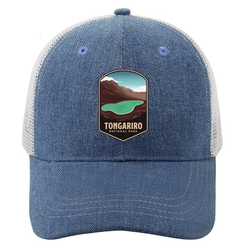 Tongariro National Park Golf Hat Cycling Cap for Men SkyBlue