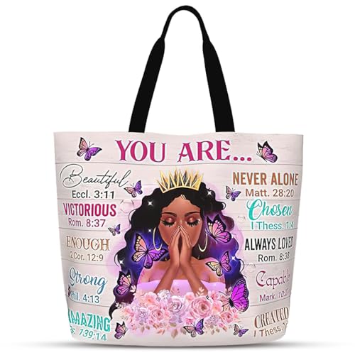 Sacola Afro-Americana Bolsa de Ombro Moda Feminina Bolsa de Ombro Bolsa de Ombro Black Queen Girl Tote Bolsa de Ombro, Black Girl 1, One Size