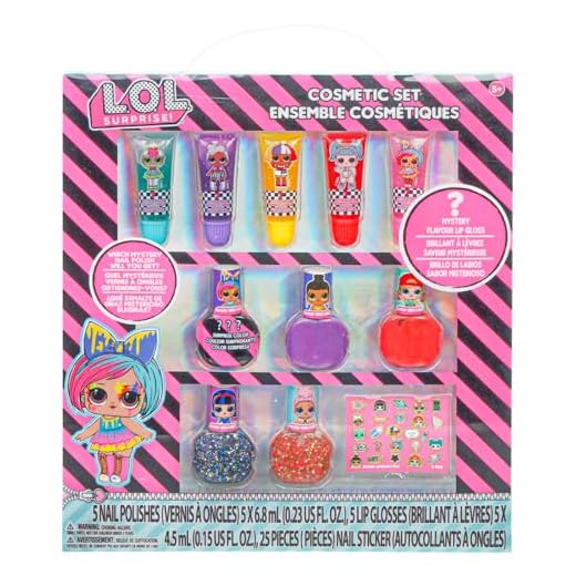 L.O.L Surprise! Townley Girl L'ensemble de Maquillage Comprend Un Brillant à lèvres, Un Vernis à Ongles et des Autocollants pour Les Filles à partir de 3 Ans