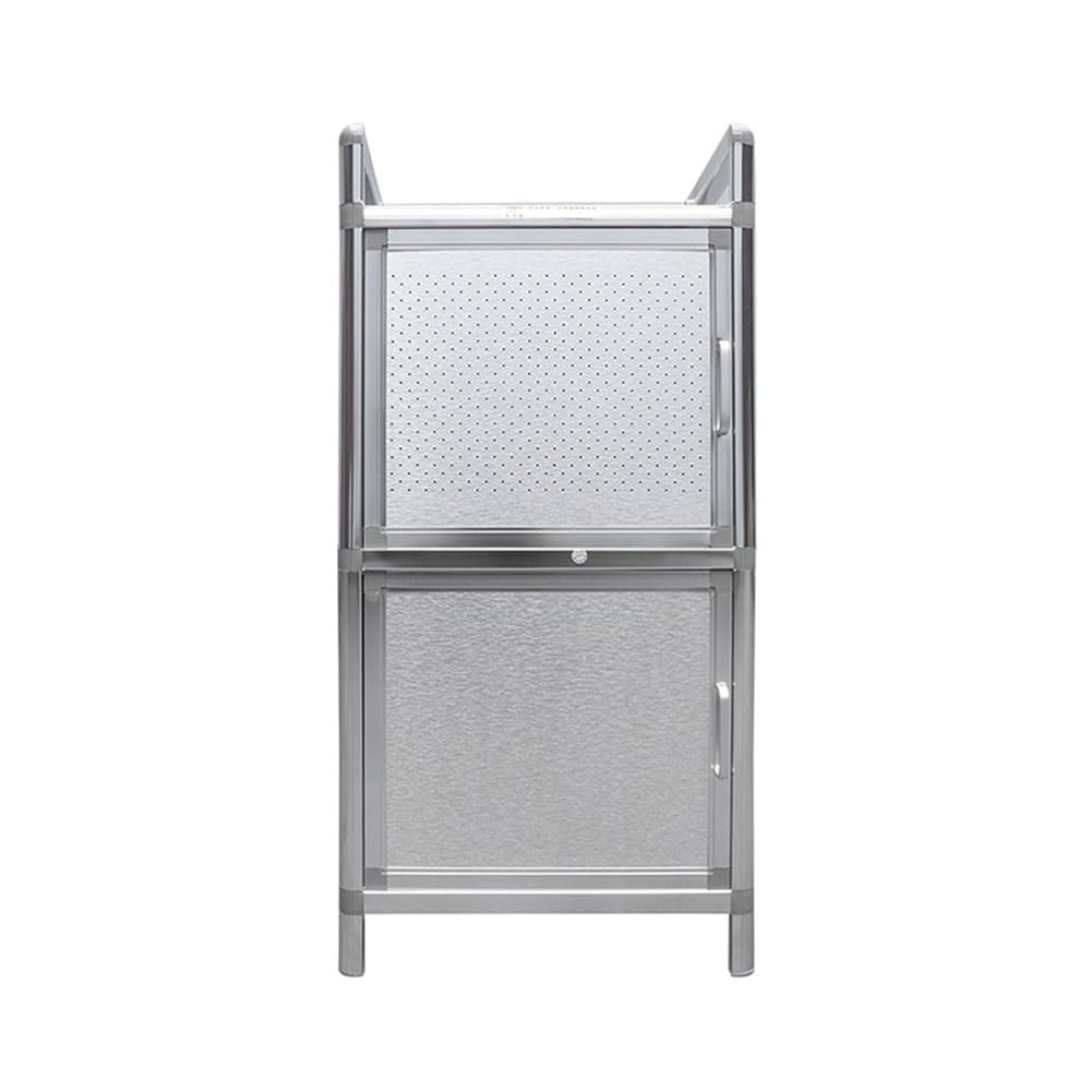 Tavolo da lavoro commerciale in acciaio inox con armadietto impermeabile da pavimento, stazione di preparazione della cucina per ristorante o garage (35 x 35 x 82 cm) – design resistente e facile da