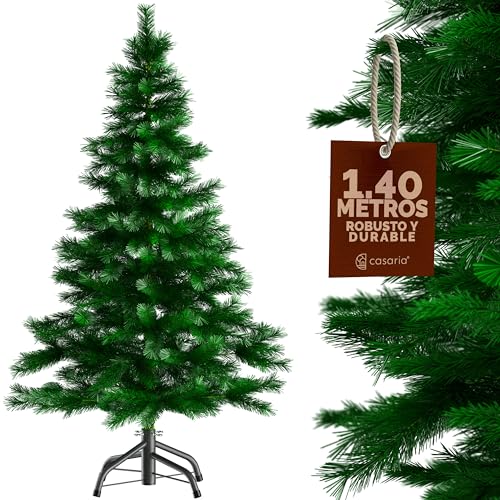 CASARIA® Árvore de Natal artificial altura 140 cm 470 pontas com suporte agulhas PE PVC pinheiro árvore de Natal decoração natalícia exterior