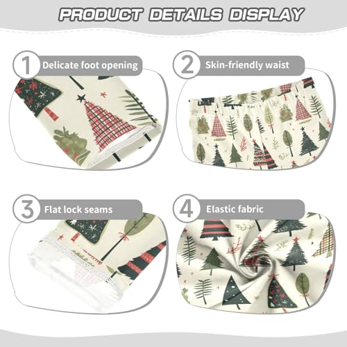 Buffalo Plaid Christmas Trees Kids Baby Girls Leggings Casual Full Length Athleisure Pants Exercise3