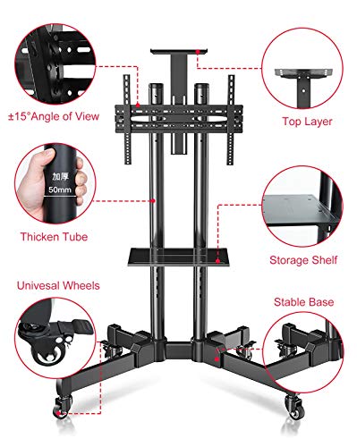 Soporte universal móvil con ruedas para TV 32-70 pulg miniatura 4